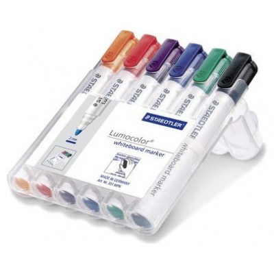 ESTUCHE 6 PZAS LUMOCOLOR WHITEBOARD MARKER 351, SURT. STAEDTLER 351 WP6 (Espera 4 dias) en Huesoi